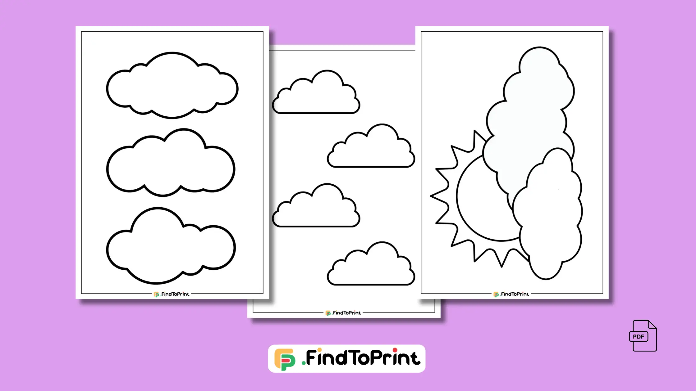 Free Cloud Template Printables for Crafts and Decor