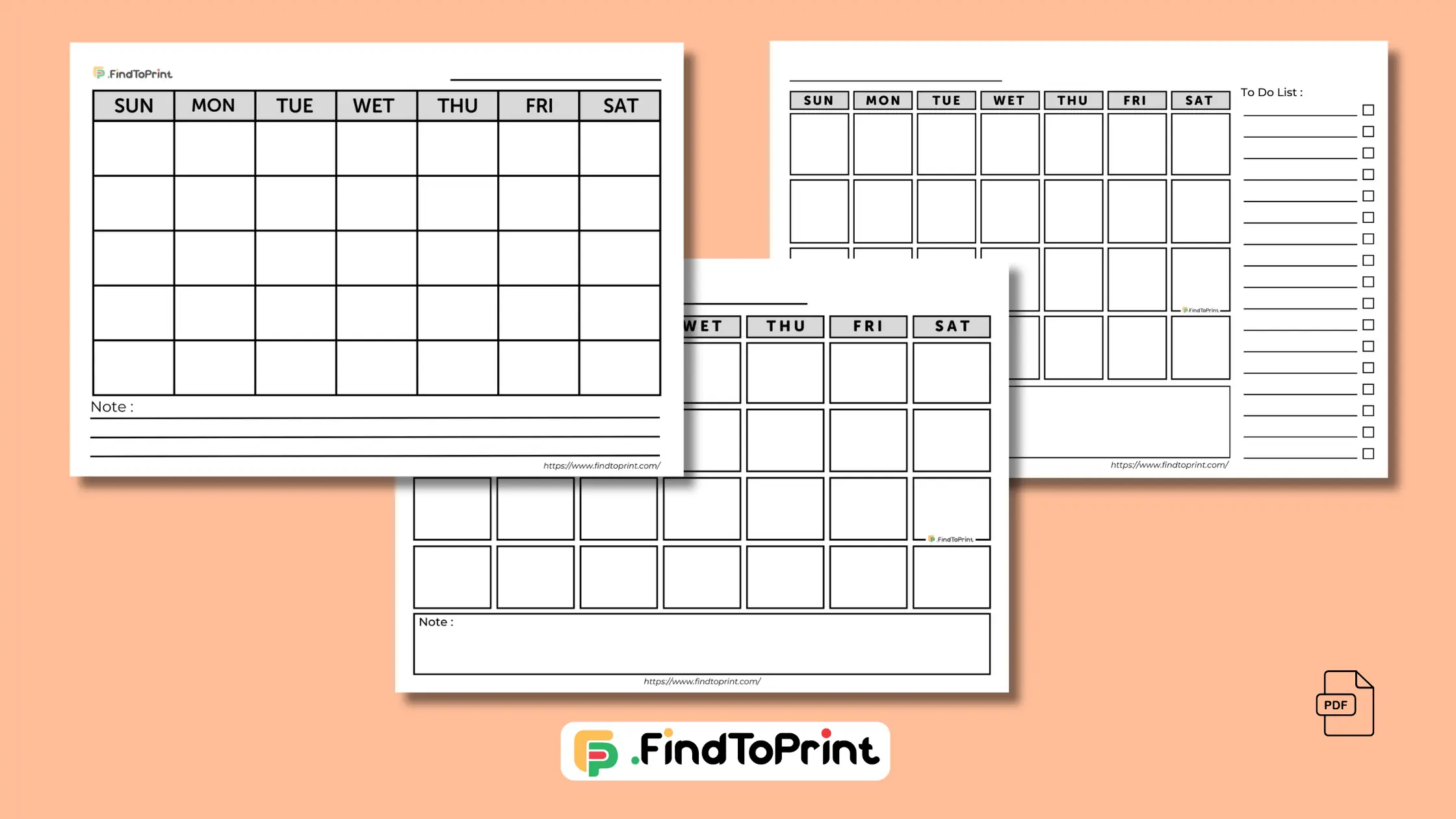Free Blank Printable Calendar