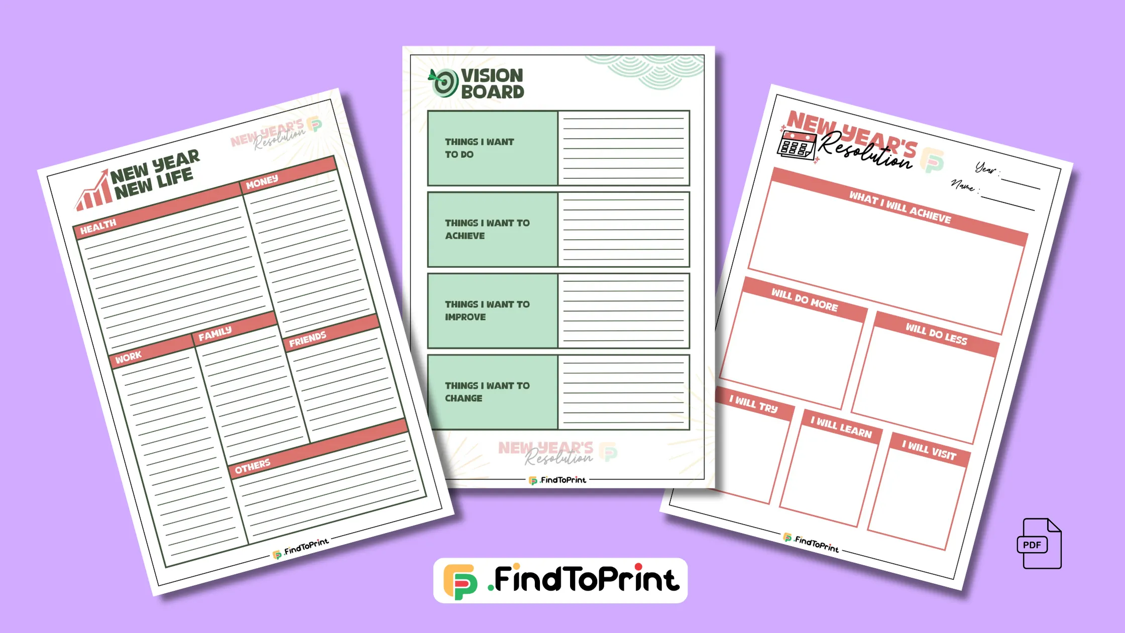 Free New Year’s Resolution Printables
