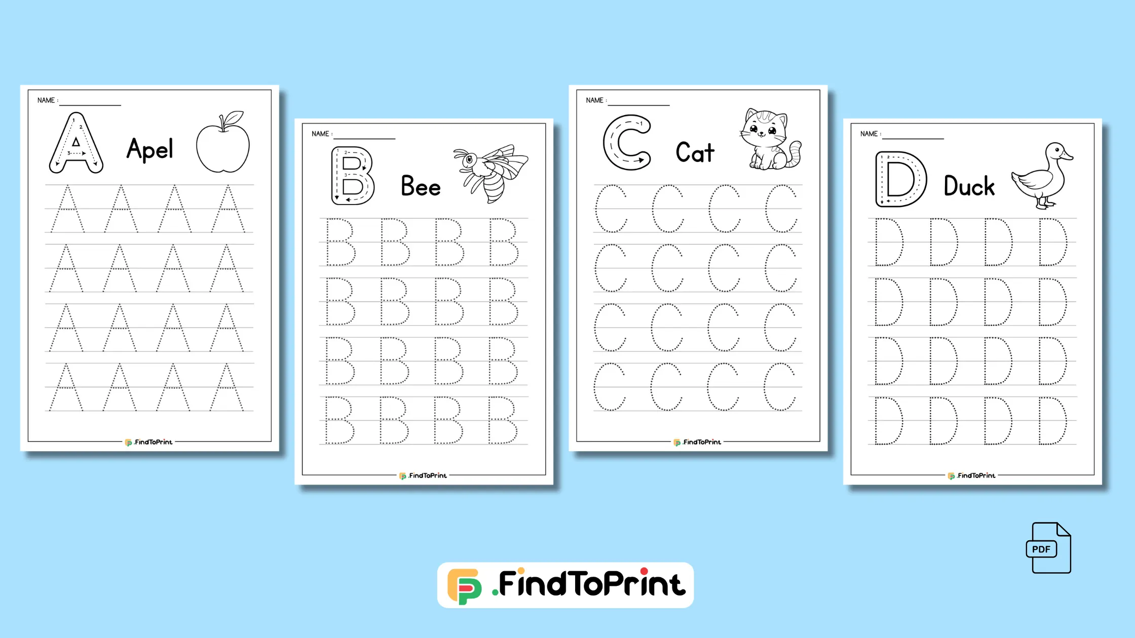 Free Printable Traceable Letters A–Z
